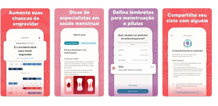 print app Calendário Menstrual no PlayStore