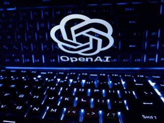 Logo da OpenAI em uma tela de notebook. Crédito: Dado Ruvic/Reuters