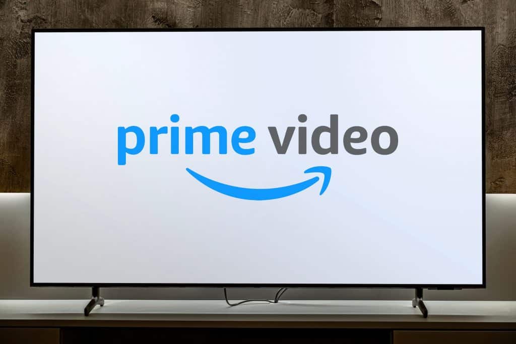 Televisão com logo do Prime Video