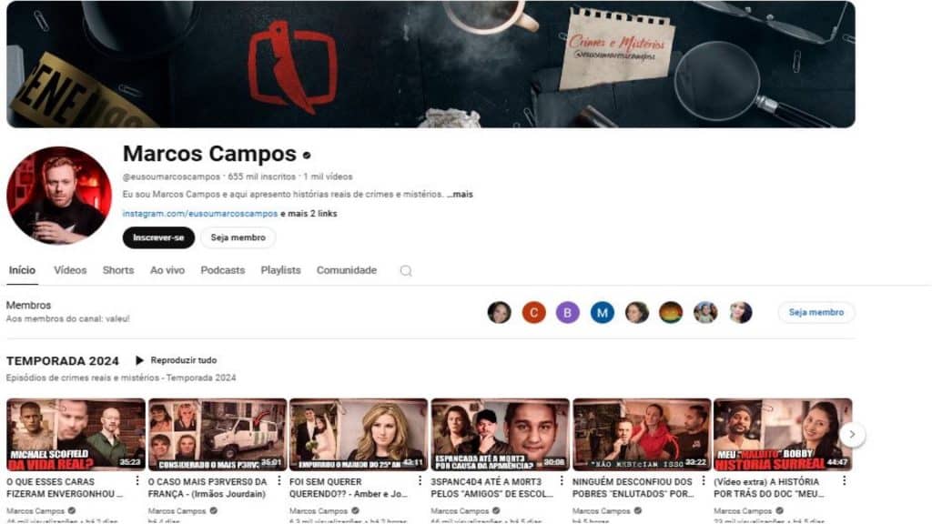 Canal Marcos Campos Imagem Reprodução YouTube