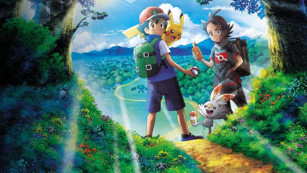 ash e pikachu no meio da selva no anime pokémon