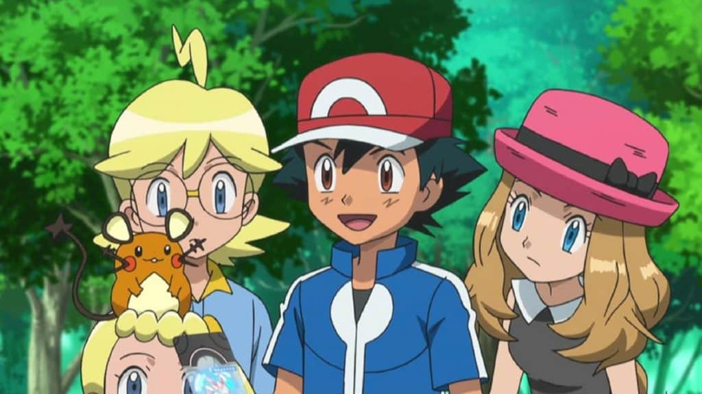 ash e seus amigos desbravando a ilha dos pokémons