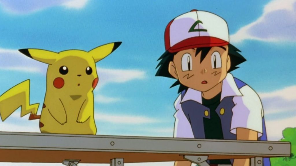 ash e pikachu em destaque no primeiro filme baseado no anime