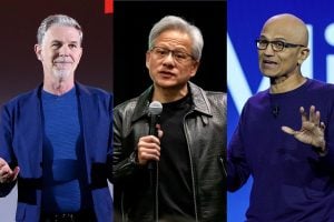 Reed Hastings, da Netflix, Jensen Huang, da Nvidia, e Satya Nadella, da Microsoft, estão entre os CEOs e executivos mais inteligentes e melhores comunicadores dos EUA