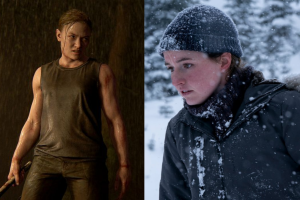 Foto da Abby do jogo e da série de The Last of Us