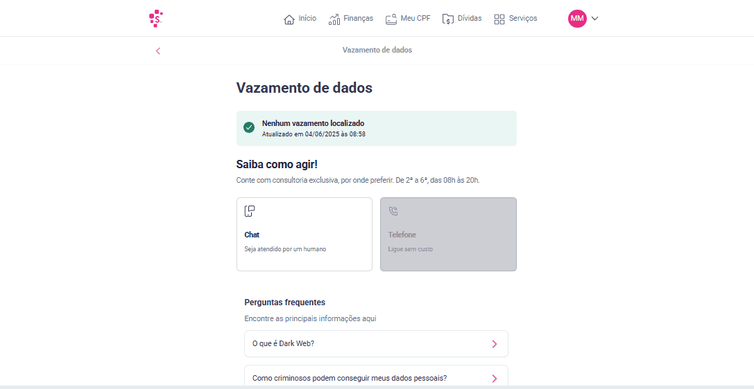 Passo 13 para utilizar o Serasa e verificar o CPF