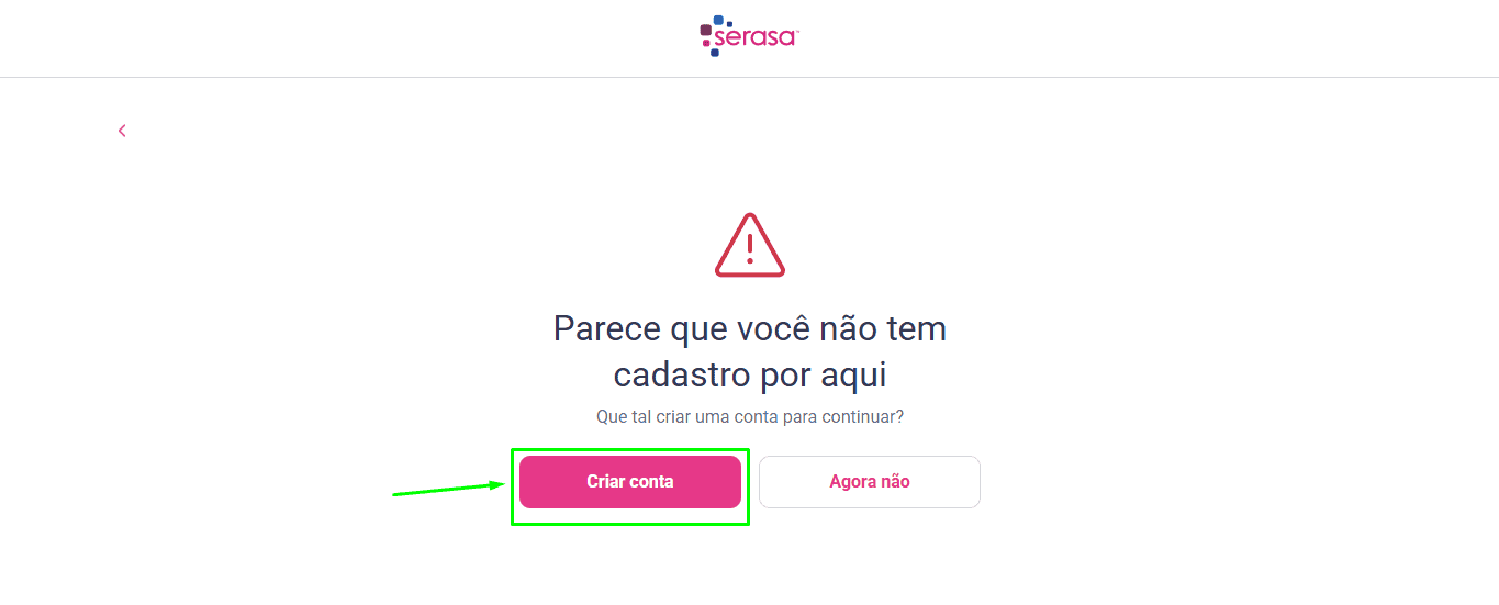 Passo 3 para utilizar o Serasa e verificar o CPF