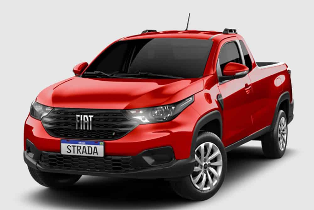 Fiat Strada vermelha