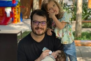daniel mazini com os filhos
