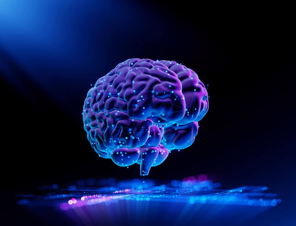 Concepção artística de um cérebro