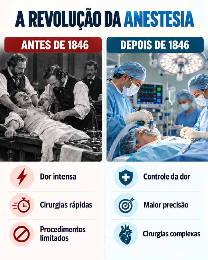 A anestesia revolucionou a medicina, substituindo procedimentos dolorosos por cirurgias mais precisas, complexas e seguras para os pacientes